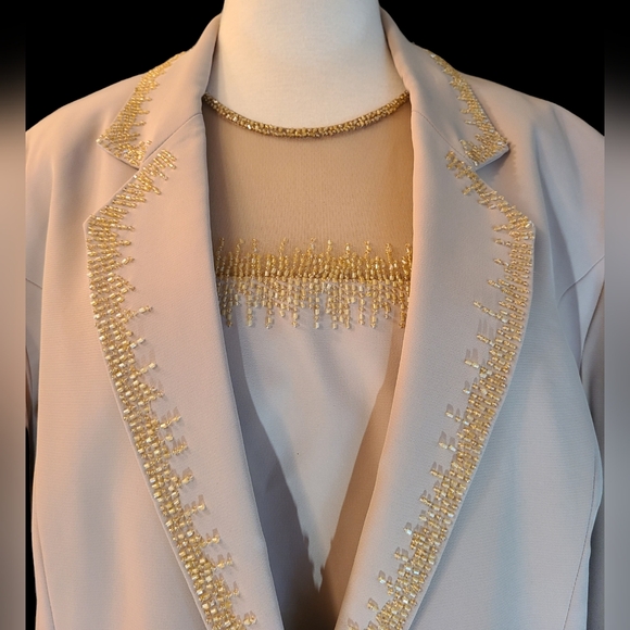 St. Anthony evening size 14 tan 3 piece suit - Picture 7 of 16